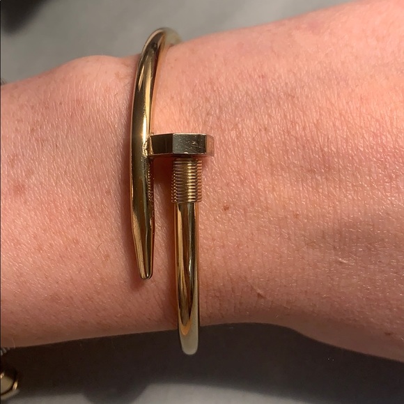 Gold Nail Bracelet - Picture 1 of 3
